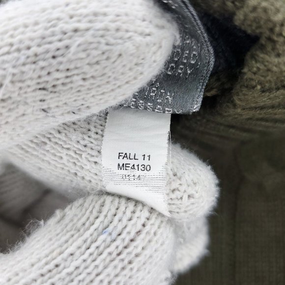 Oscar De La Renta Sweater Mens Large Green Cable Knit Pullover Casual Cotton - Picture 4 of 7